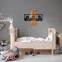 Wallity MA-300 Accesorio Decorativo de Pared de Madera y Metal Nogal y Negro